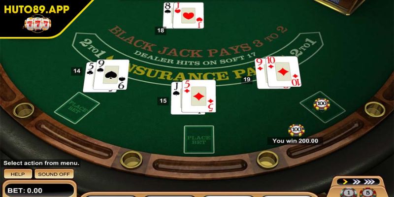 Blackjack HUTO89 Bí Quyết Chinh Phục Game Từ Chuyên Gia 2 Các lựa chọn hành động Blackjack HUTO89