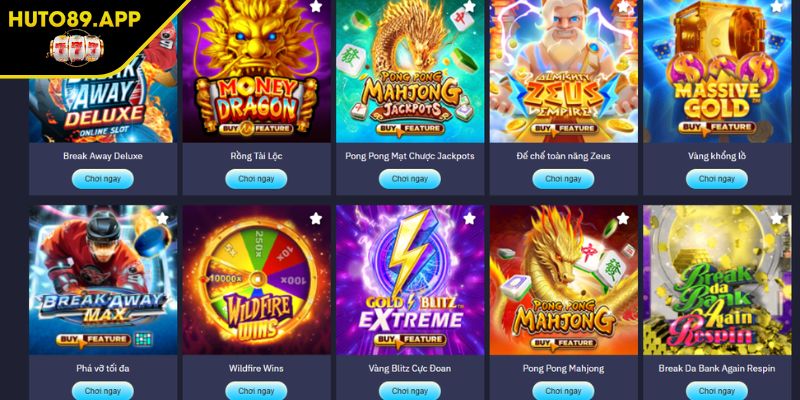Nổ Hũ MG HUTO89 Khám Phá Thiên Đường Slot Game Rinh Jackpot 2 Nổ hũ MG HUTO89 giao diện sống động và hình ảnh đẹp mắt